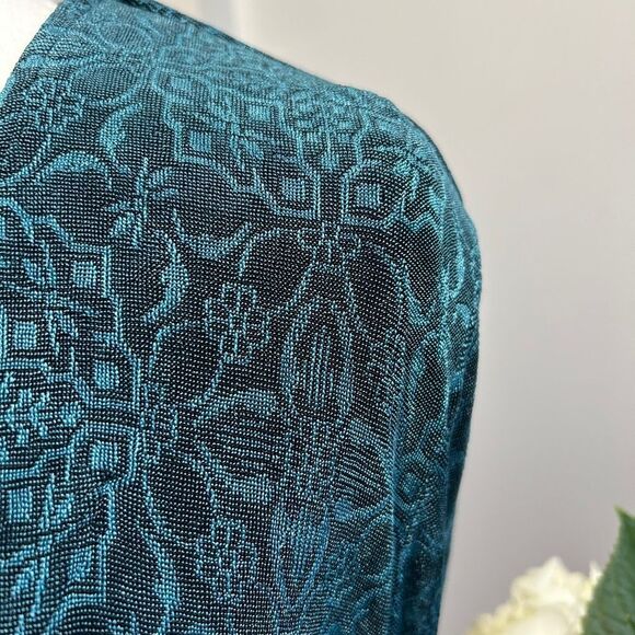 Coldwater Creek Teal Textured Fabric - Picture 3 of 8